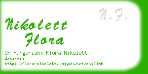 nikolett flora business card